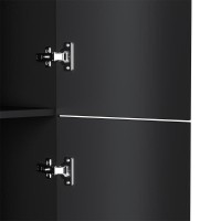 Шкаф-пенал Am.Pm Gem подвесной, правый, 30 см, черный матовый, M90CHR0306BM