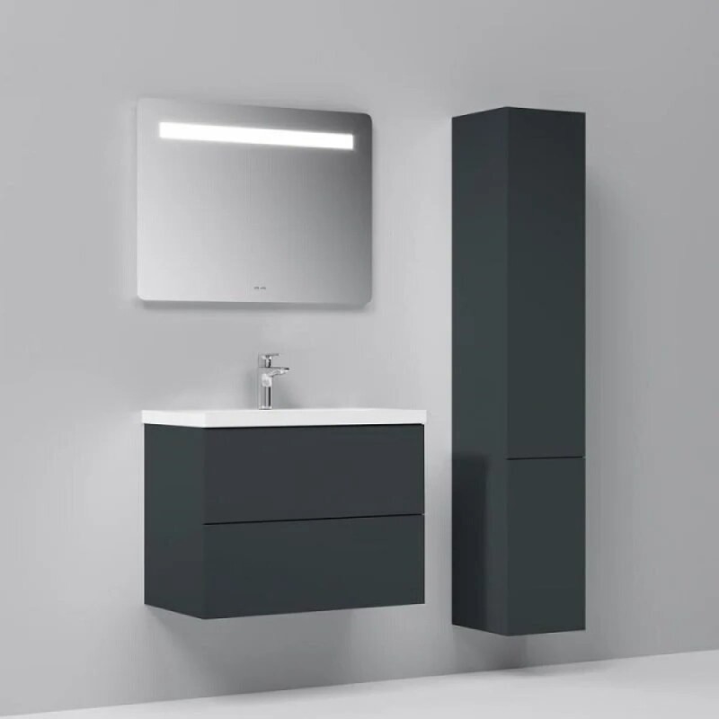 Шкаф Am.Pm Gem M90CHR0306GM, 30 см, подвесной, правый, цвет графит матовый