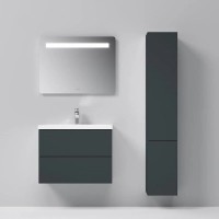 Шкаф Am.Pm Gem M90CHR0306GM, 30 см, подвесной, правый, цвет графит матовый