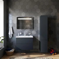 Шкаф Am.Pm Gem M90CHR0306GM, 30 см, подвесной, правый, цвет графит матовый