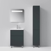 Шкаф Am.Pm Gem M90CSR0306GM, 30 см, напольный, правый, цвет графит матовый