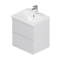 Тумба под раковину Am.Pm Gem M90FHX0502WG, 50 см, подвесная, push-to-open, белый глянец