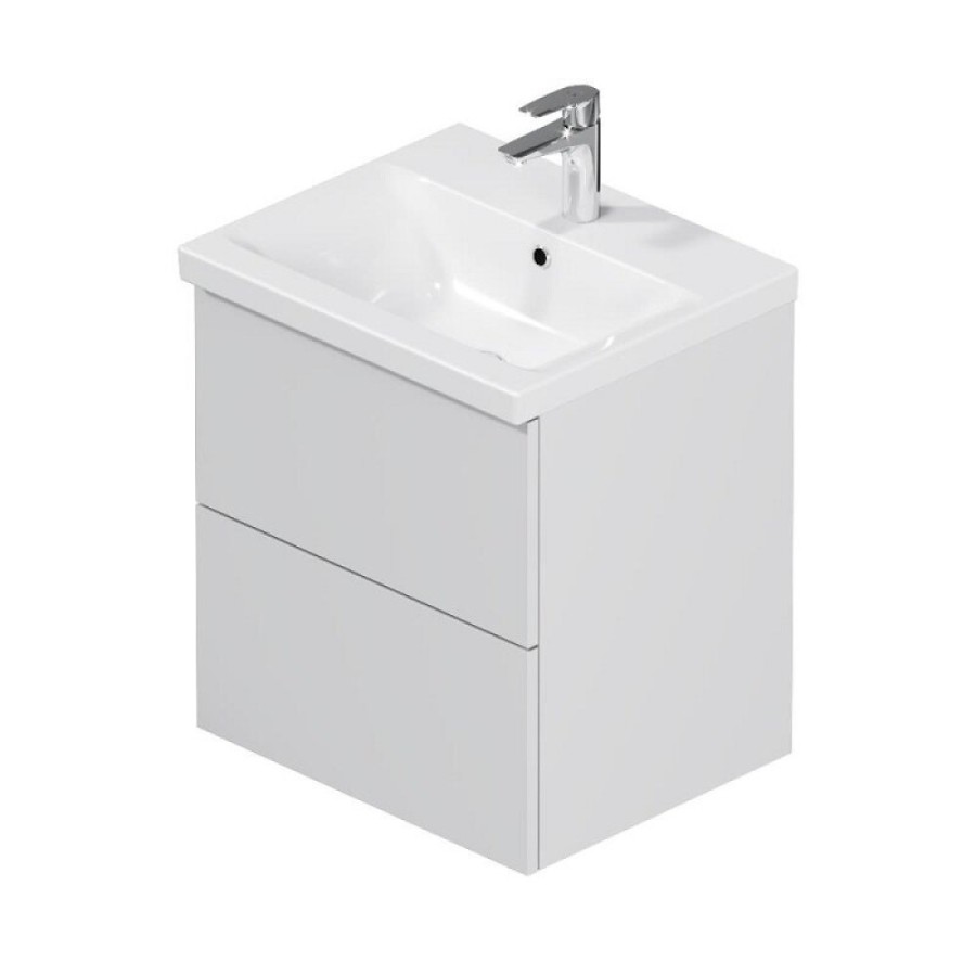 Тумба под раковину Am.Pm Gem M90FHX0502WG, 50 см, подвесная, push-to-open, белый глянец