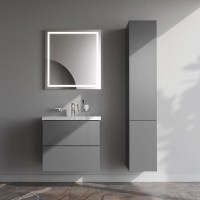 Тумба под раковину Am.Pm Gem M90FHX06022GM, 60 см, подвесная, 2 ящика push-to-open, цвет графит матовый