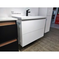 Тумба под раковину Am.Pm Gem M90FHX07522WG, 75 см, подвесная, 2 ящика push-to-open, цвет белый