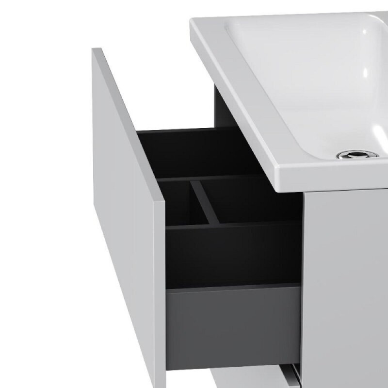 Тумба под раковину Am.Pm Gem M90FHX0802WG, 80 см, подвесная, push-to-open, белый глянец
