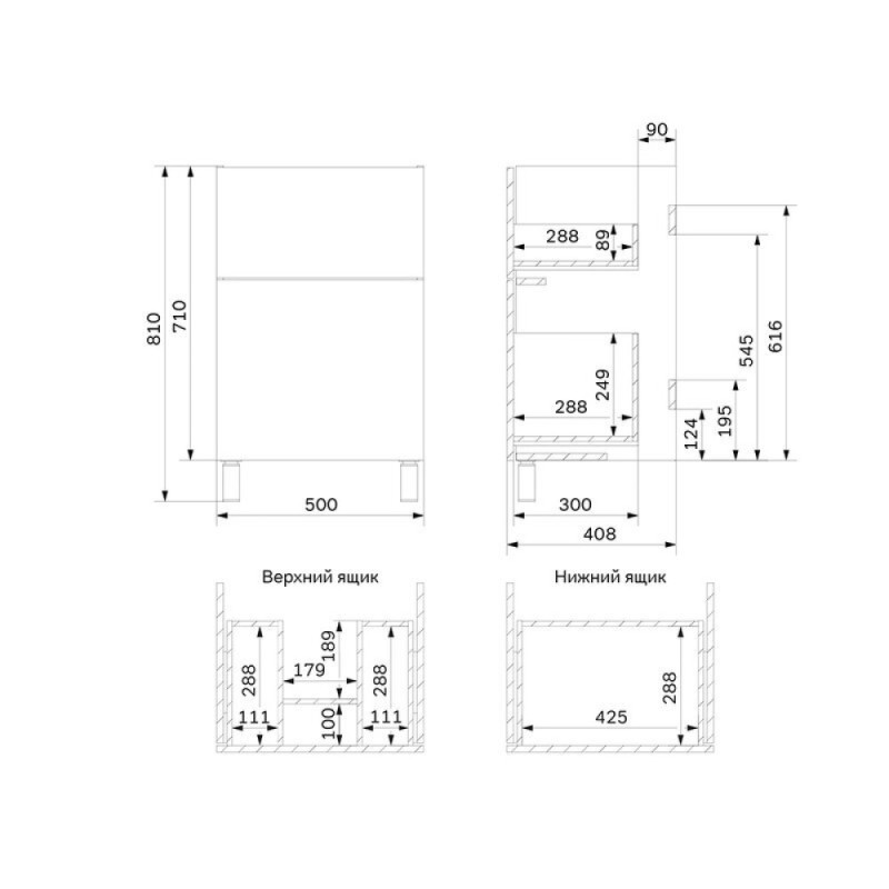 Тумба под раковину Am.Pm Gem M90FSX0502WG, 50 см, напольная, push-to-open, белый глянец
