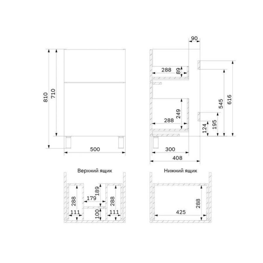 Тумба под раковину Am.Pm Gem M90FSX0502WG, 50 см, напольная, push-to-open, белый глянец