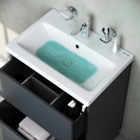 Тумба под раковину Am.Pm Gem M90FSX06022WG32, 60 см, напольная, 2 ящика push-to-open, цвет белый глянец
