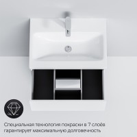 Тумба под раковину Am.Pm Gem M90FSX06022WG32, 60 см, напольная, 2 ящика push-to-open, цвет белый глянец