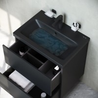 Раковина Am.Pm Gem 60 см, черная матовая, M90WCC0602BM