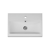 Тумба с раковиной Am.Pm Pulse, M91-FHX0602-WCC0602WG, 60 см, подвесная, белый глянец/графит