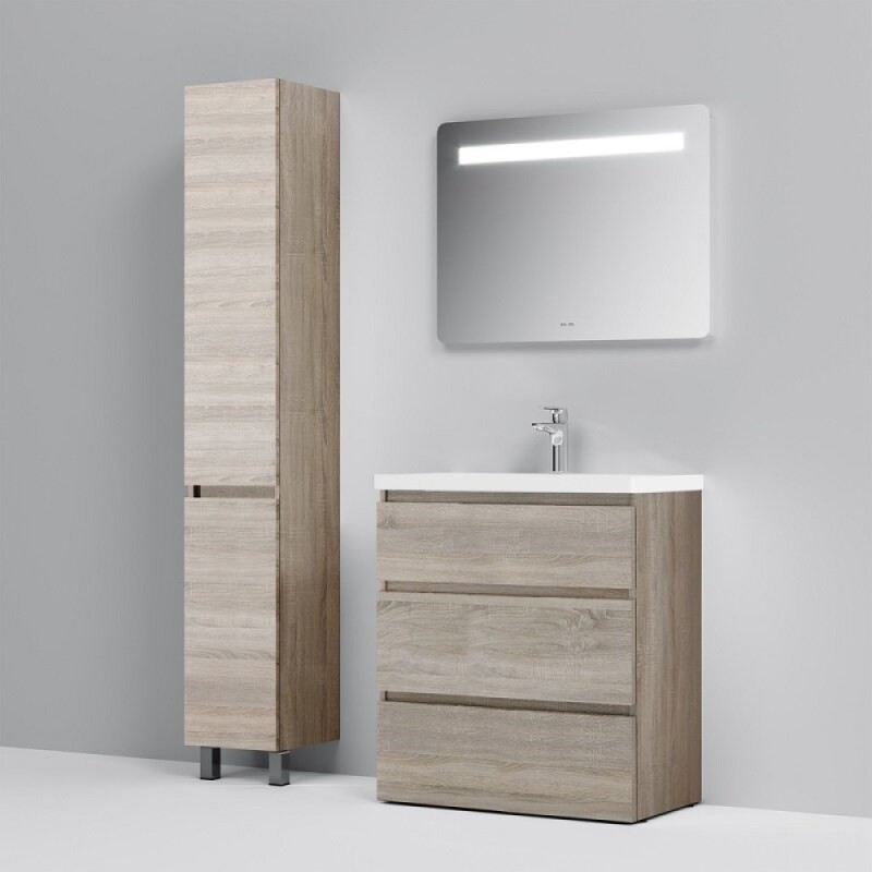 Тумба с раковиной Am.Pm Gem S M91-FSX0752-WC0752OF, 75 см, напольная, светлый дуб