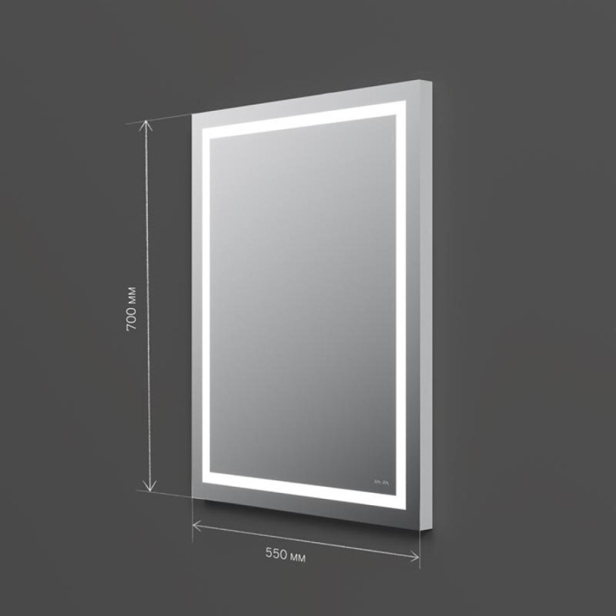 Зеркало Am.Pm Gem 55 см с LED-подсветкой по периметру, M91AMOX0551WG