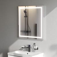 Зеркало для ванной на стену Am.Pm Gem M91AMOX0651WG с LED-подсветкой по периметру, 65 см