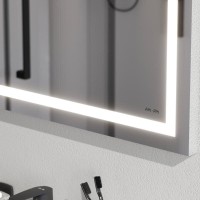 Зеркало для ванной на стену Am.Pm Gem M91AMOX0651WG с LED-подсветкой по периметру, 65 см