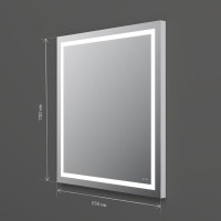 Зеркало для ванной на стену Am.Pm Gem M91AMOX0651WG с LED-подсветкой по периметру, 65 см