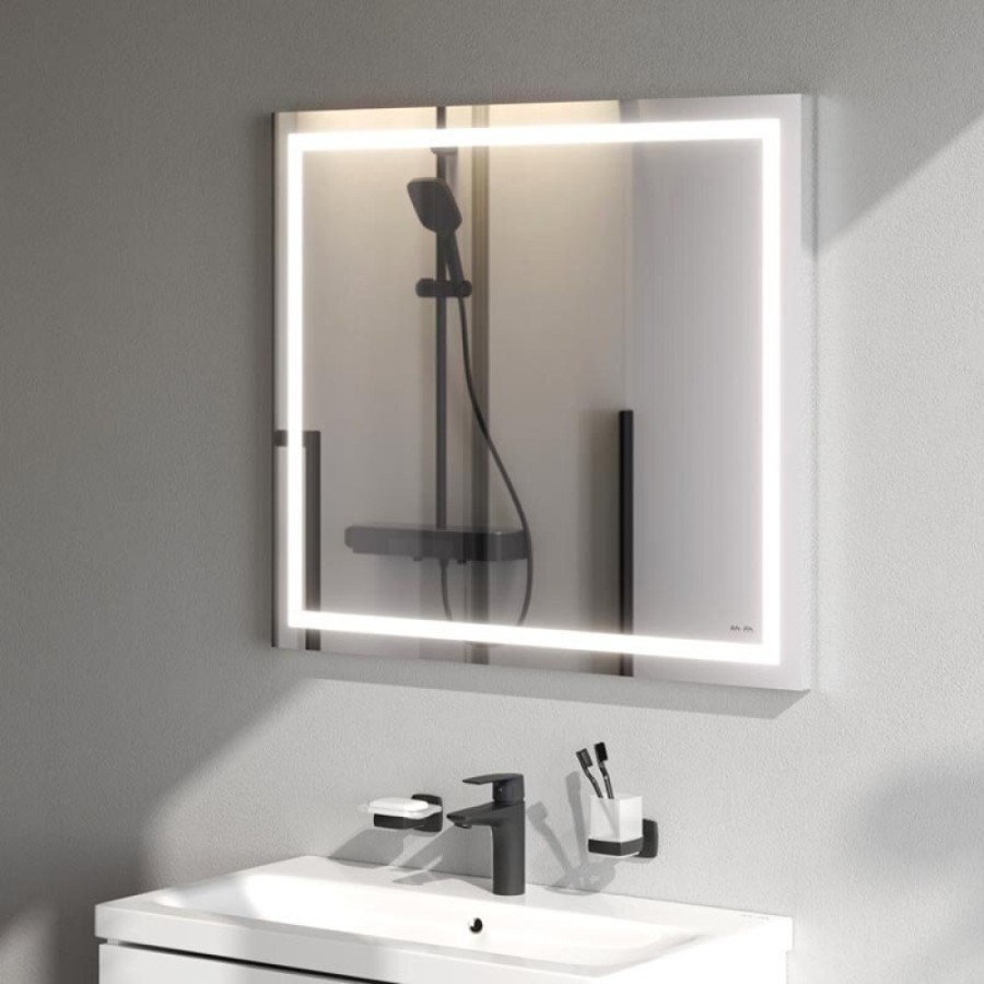 Зеркало Am.Pm Gem 80 см с LED-подсветкой по периметру, M91AMOX0801WG
