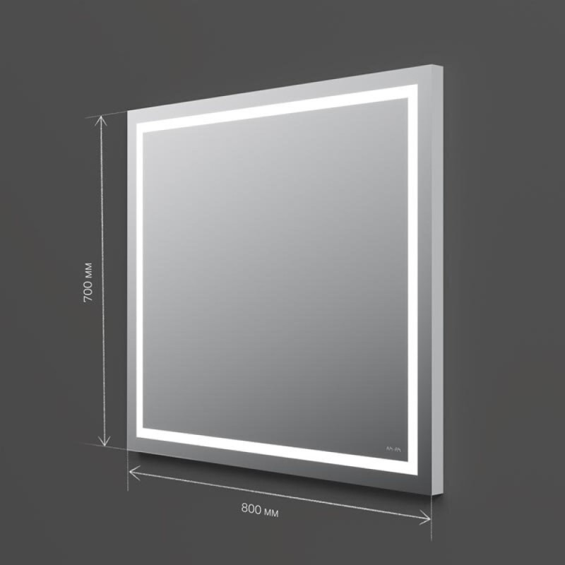 Зеркало Am.Pm Gem 80 см с LED-подсветкой по периметру, M91AMOX0801WG