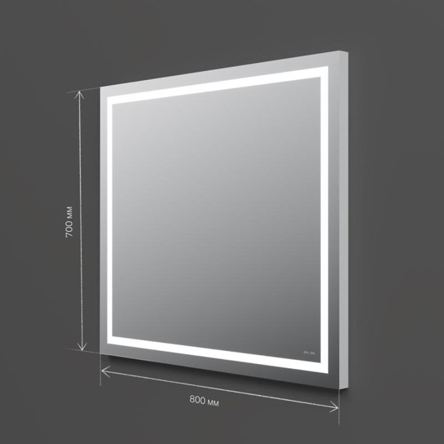 Зеркало Am.Pm Gem 80 см с LED-подсветкой по периметру, M91AMOX0801WG