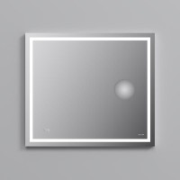 Зеркало Am.Pm Gem M91AMOX0803WG, 80 см с контурной Led-подсветкой, часами и косметическим зеркалом
