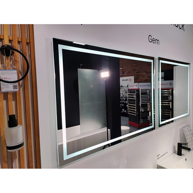 Зеркало Am.Pm Gem 100 см с LED-подсветкой по периметру, M91AMOX1001WG