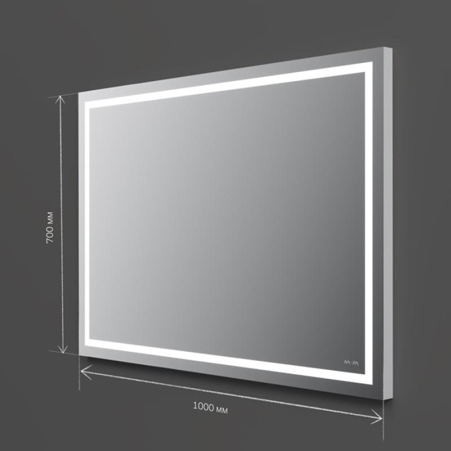 Зеркало Am.Pm Gem 100 см с LED-подсветкой по периметру, M91AMOX1001WG