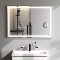 Зеркало Am.Pm Gem M91AMOX1003WG, 100 см с контурной Led-подсветкой, часами и косметическим зеркалом