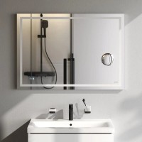 Зеркало Am.Pm Gem M91AMOX1003WG, 100 см с контурной Led-подсветкой, часами и косметическим зеркалом