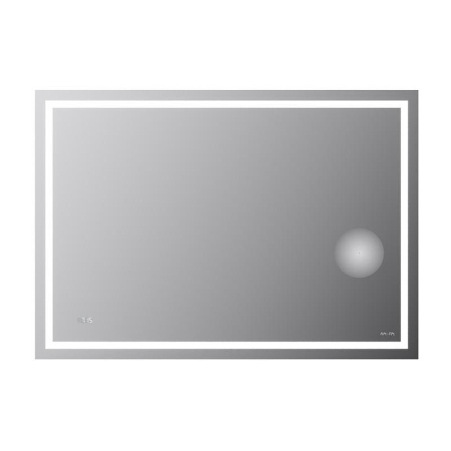 Зеркало Am.Pm Gem M91AMOX1003WG, 100 см с контурной Led-подсветкой, часами и косметическим зеркалом