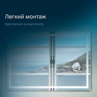 Зеркало Am.Pm Gem M91AMOX1003WG, 100 см с контурной Led-подсветкой, часами и косметическим зеркалом
