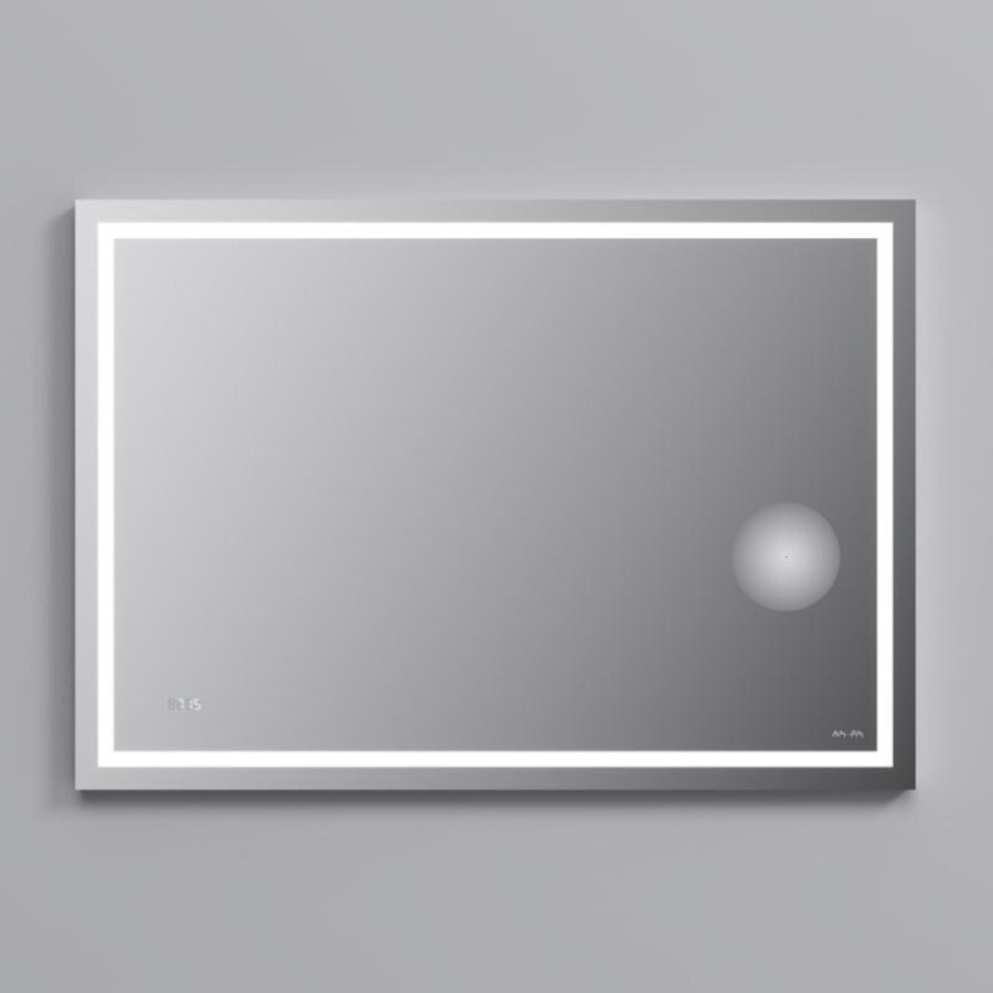 Зеркало Am.Pm Gem M91AMOX1003WG, 100 см с контурной Led-подсветкой, часами и косметическим зеркалом