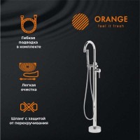 Смеситель Orange Steel M99-336cr для ванны, напольный, хром