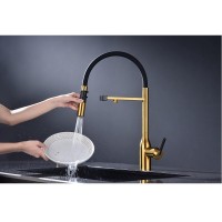Смеситель для кухонной мойки Paulmark Magneto One Ma213188-BG, с подключением к фильтру, золото брашированное
