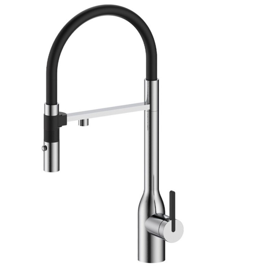 Смеситель для кухонной мойки Paulmark Magneto One Ma213188-BS, с подключением к фильтру, нержавеющая сталь