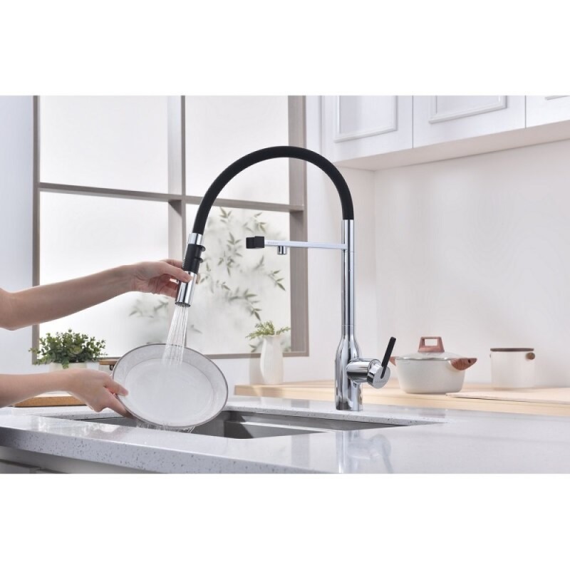 Смеситель для кухонной мойки Paulmark Magneto One Ma213188-CR, с подключением к фильтру, хром