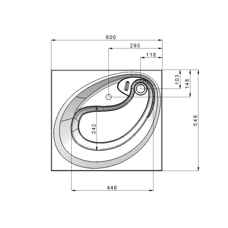 Раковина Madera Ameli 60 4627173210058 на стиральную машину Белая