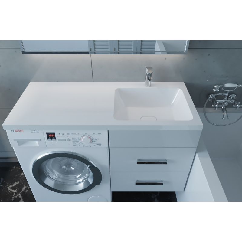 Раковина Madera Kamilla 120 R 4627173210010 на стиральную машину Белая