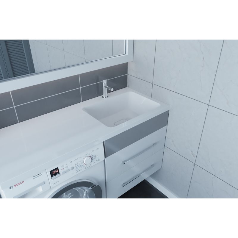 Раковина Madera Kamilla 120 R 4627173210010 на стиральную машину Белая