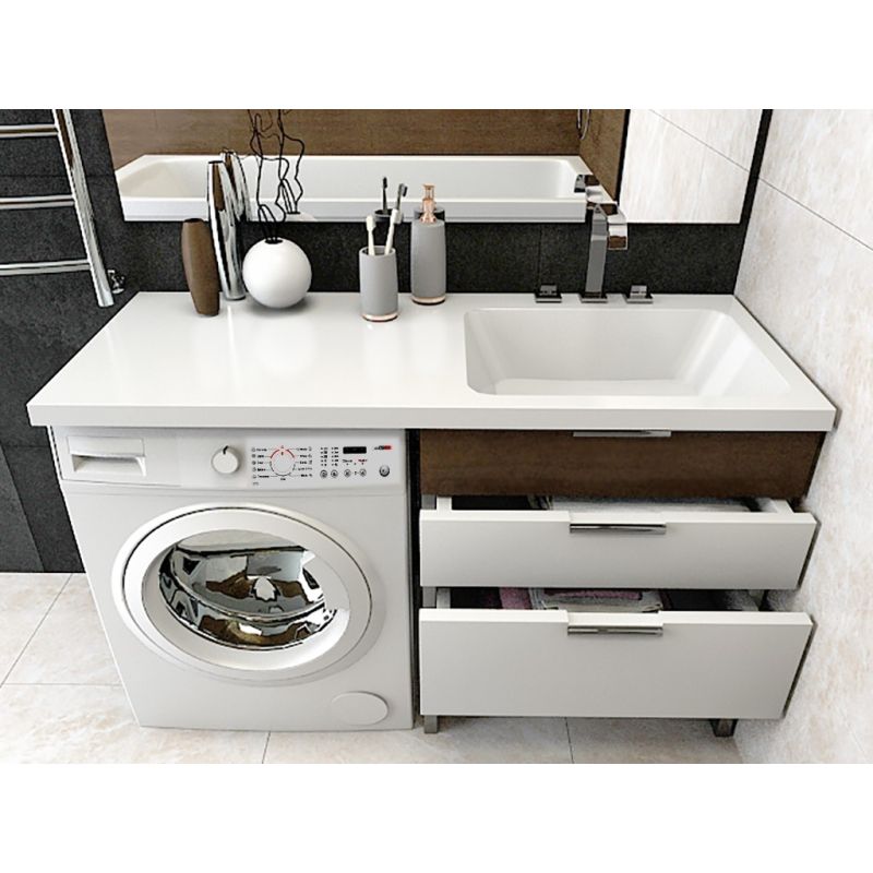 Раковина Madera Kamilla 120 R 4627173210010 на стиральную машину Белая