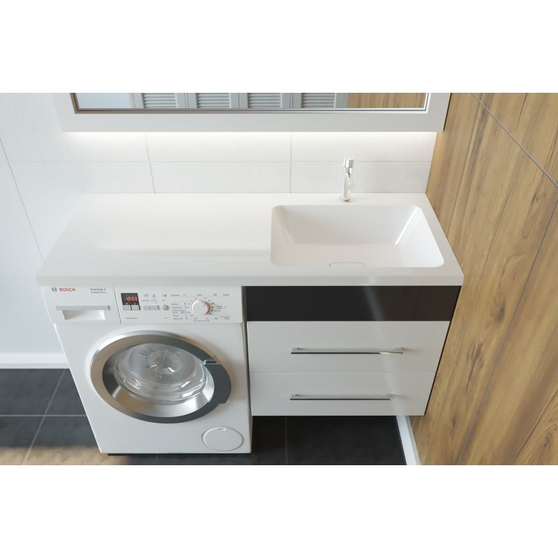 Раковина Madera Kamilla 120 R 4627173210010 на стиральную машину Белая