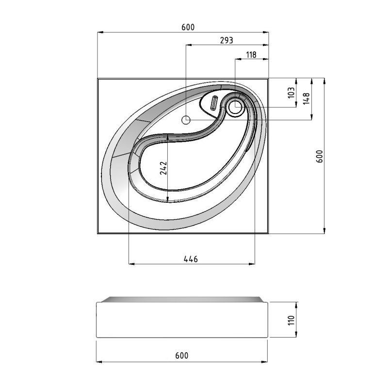 Раковина Madera Ameli 60 4627173210416 на стиральную машину Белая