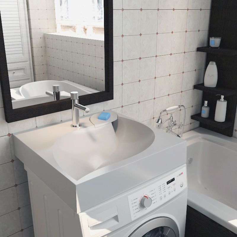 Раковина Madera List 60 4627173210553 на стиральную машину Белая