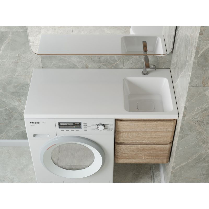 Раковина Madera Kamilla 100 R 4627173210560 на стиральную машину Белая