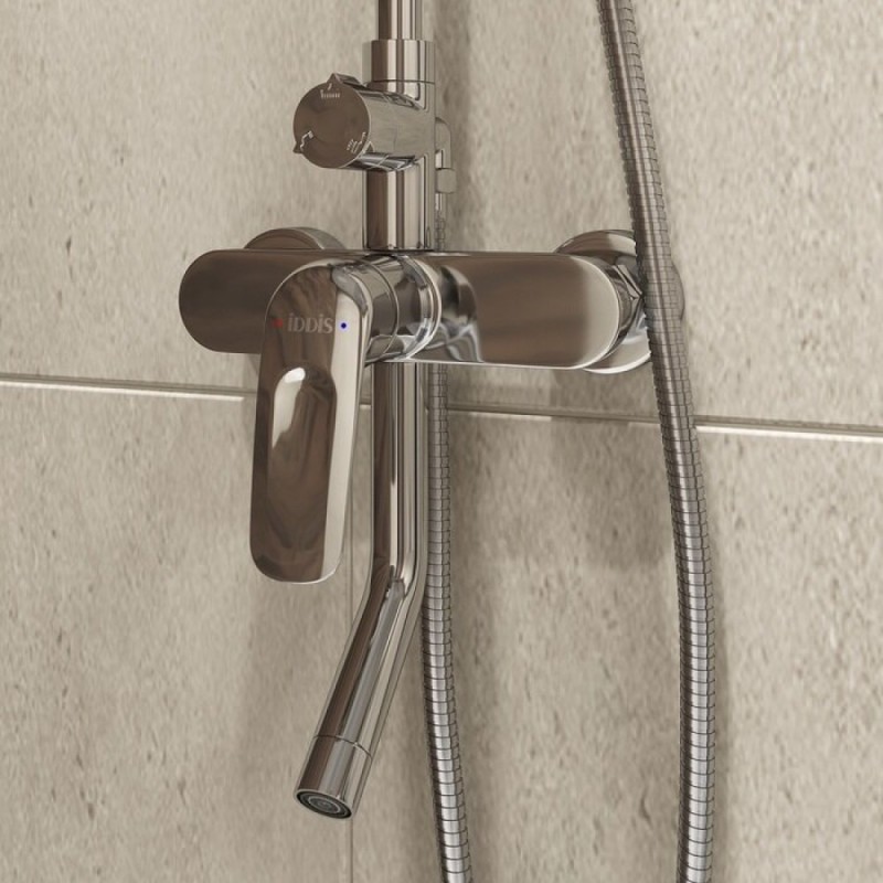 Смеситель Iddis Male MALSB3Fi06 с верхнем душем, хром