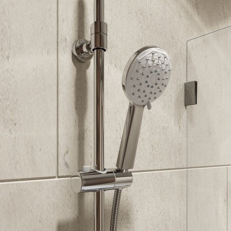 Смеситель Iddis Male MALSB3Fi06 с верхнем душем, хром