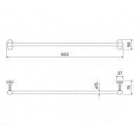 Полотенцедержатель Iddis Male MALSS10i49, 60 см, хром