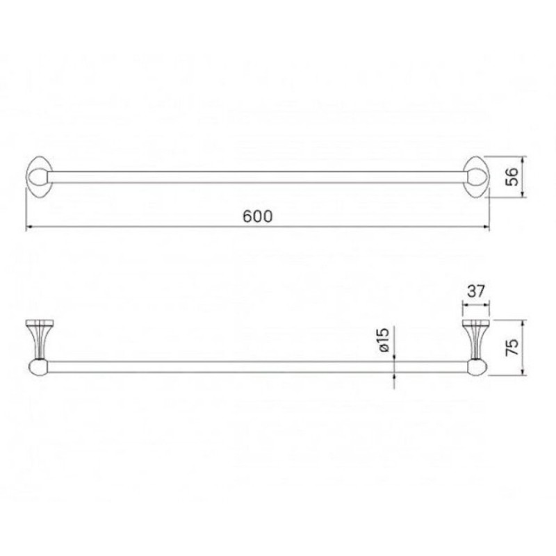 Полотенцедержатель Iddis Male MALSS10i49, 60 см, хром