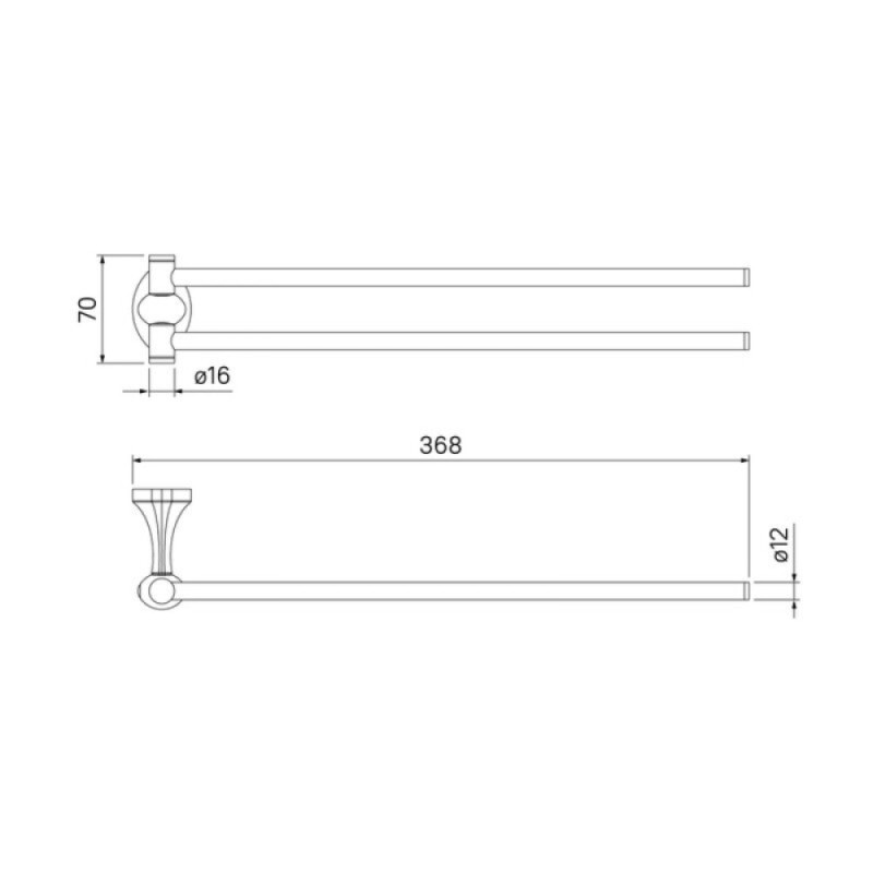 Полотенцедержатель Iddis Male MALSS20i49, 37 см, хром