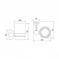 Стакан с держателем Iddis Male MALSSG1i45